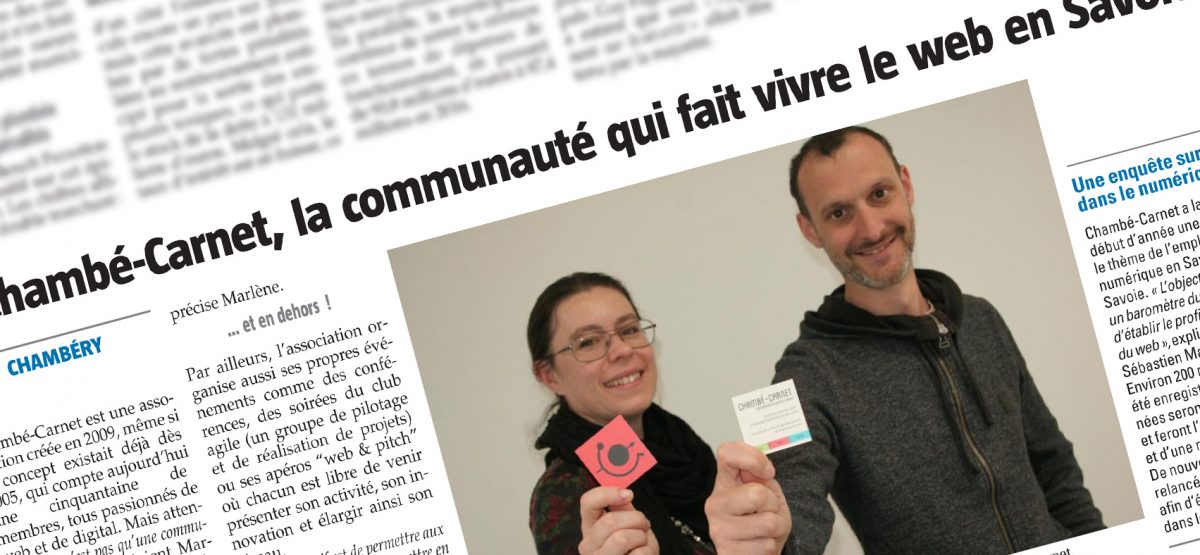 #revuedepresse : Chambé-Carnet dans l’essor savoyard